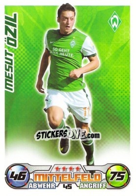 Sticker MESUT ÖZIL - German Football Bundesliga 2009-2010. Match Attax - Topps