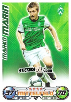 Sticker MARKO MARIN - German Football Bundesliga 2009-2010. Match Attax n. 47 - Topps
