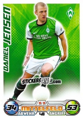 Sticker DANIEL JENSEN - German Football Bundesliga 2009-2010. Match Attax n. 48 - Topps