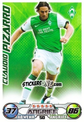 Sticker CLAUDIO PIZARRO - German Football Bundesliga 2009-2010. Match Attax n. 50 - Topps