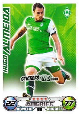 Sticker HUGO ALMEIDA - German Football Bundesliga 2009-2010. Match Attax n. 52 - Topps