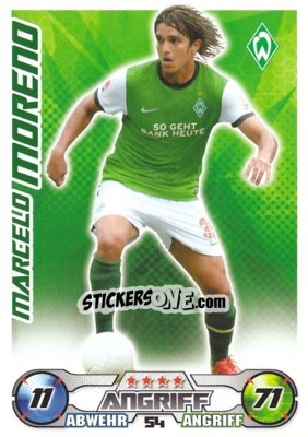 Sticker MARCELO MORENO - German Football Bundesliga 2009-2010. Match Attax n. 54 - Topps