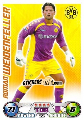 Sticker ROMAN WEIDENFELLER - German Football Bundesliga 2009-2010. Match Attax - Topps