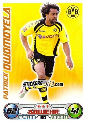 Cromo PATRICK OWOMOYELA - German Football Bundesliga 2009-2010. Match Attax - Topps