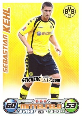 Sticker SEBASTIAN KEHL - German Football Bundesliga 2009-2010. Match Attax n. 63 - Topps