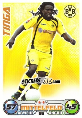 Sticker TINGA - German Football Bundesliga 2009-2010. Match Attax - Topps