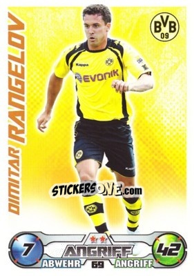 Cromo DIMITAR RANGELOV - German Football Bundesliga 2009-2010. Match Attax - Topps