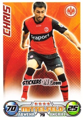 Sticker CHRIS - German Football Bundesliga 2009-2010. Match Attax - Topps