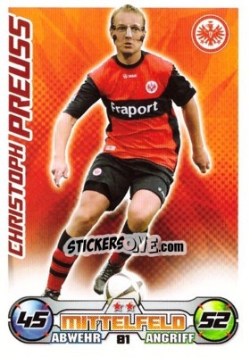 Figurina CHRISTOPH PREUSS - German Football Bundesliga 2009-2010. Match Attax - Topps