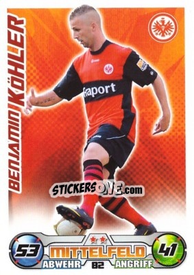 Sticker BENJAMIN KöHLER - German Football Bundesliga 2009-2010. Match Attax - Topps