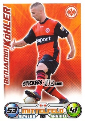 Cromo BENJAMIN KöHLER - German Football Bundesliga 2009-2010. Match Attax n. 82 - Topps