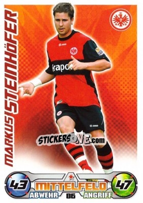 Sticker MARKUS STEINHöFER - German Football Bundesliga 2009-2010. Match Attax n. 86 - Topps