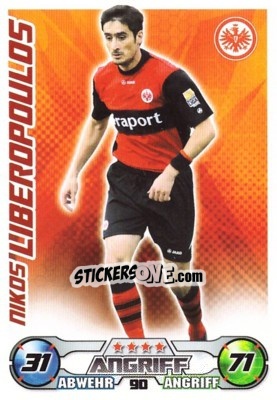 Sticker NIKOS LIBEROPOULOS - German Football Bundesliga 2009-2010. Match Attax - Topps