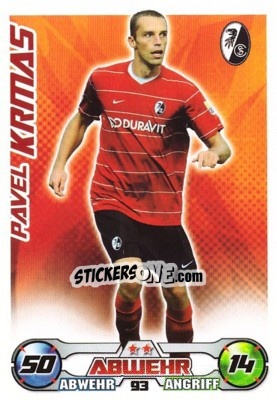 Sticker PAVEL KRMAS - German Football Bundesliga 2009-2010. Match Attax - Topps