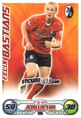 Sticker FELIX BASTIANS - German Football Bundesliga 2009-2010. Match Attax n. 96 - Topps