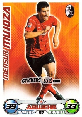 Sticker MENSUR MUJDZA - German Football Bundesliga 2009-2010. Match Attax n. 97 - Topps