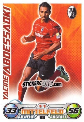 Sticker YACINE ABDESSADKI - German Football Bundesliga 2009-2010. Match Attax - Topps