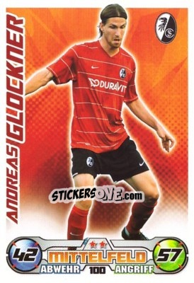 Cromo ANDREAS GLOCKNER - German Football Bundesliga 2009-2010. Match Attax n. 100 - Topps