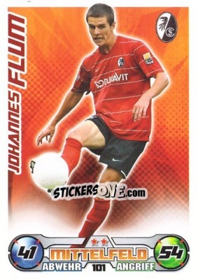 Cromo JOHANNES FLUM - German Football Bundesliga 2009-2010. Match Attax n. 101 - Topps