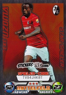 Sticker Eke Uzoma - German Football Bundesliga 2009-2010. Match Attax - Topps