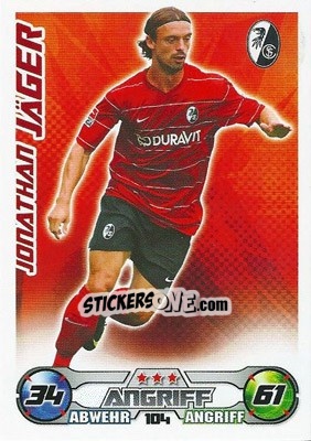 Sticker JONATHAN JäGER - German Football Bundesliga 2009-2010. Match Attax n. 104 - Topps