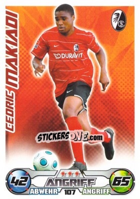 Cromo CEDRICK MAKIADI - German Football Bundesliga 2009-2010. Match Attax n. 107 - Topps