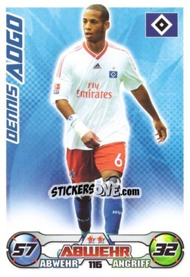 Sticker DENNIS AOGO - German Football Bundesliga 2009-2010. Match Attax n. 116 - Topps