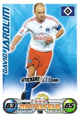 Sticker DAVID JAROLIM - German Football Bundesliga 2009-2010. Match Attax n. 118 - Topps