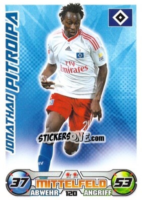 Sticker JONATHAN PITROIPA - German Football Bundesliga 2009-2010. Match Attax n. 120 - Topps