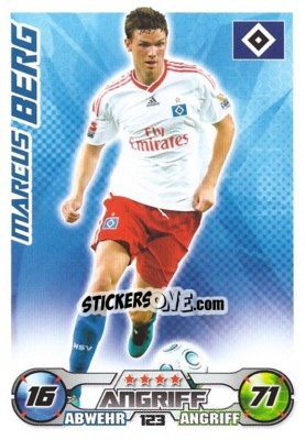 Sticker MARCUS BERG - German Football Bundesliga 2009-2010. Match Attax n. 123 - Topps