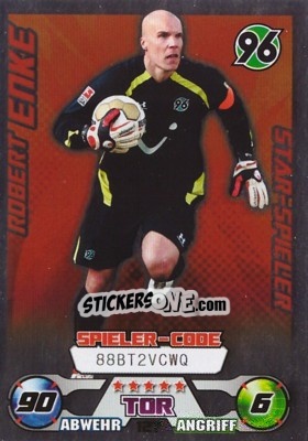 Sticker Robert Enke - German Football Bundesliga 2009-2010. Match Attax n. 127 - Topps