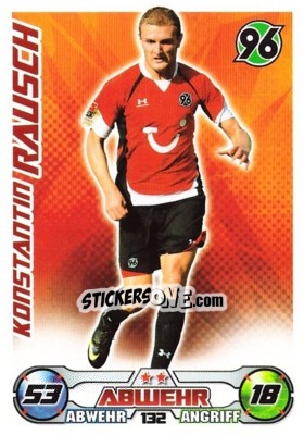 Sticker KONSTANTIN RAUSCH - German Football Bundesliga 2009-2010. Match Attax n. 132 - Topps