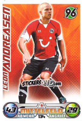 Sticker LEON ANDREASEN - German Football Bundesliga 2009-2010. Match Attax - Topps