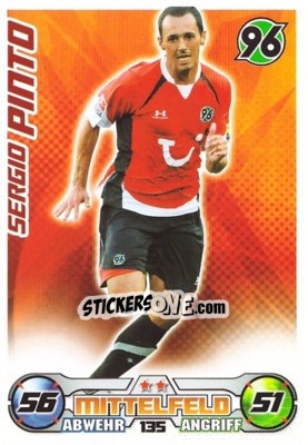 Sticker SERGIO PINTO - German Football Bundesliga 2009-2010. Match Attax - Topps