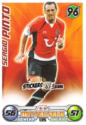 Sticker SERGIO PINTO - German Football Bundesliga 2009-2010. Match Attax n. 135 - Topps