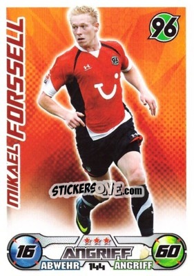 Sticker MIKAEL FORSSELL - German Football Bundesliga 2009-2010. Match Attax n. 144 - Topps