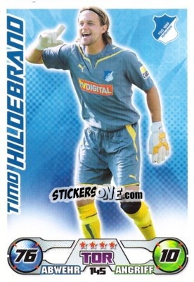 Sticker TIMO HILDEBRAND - German Football Bundesliga 2009-2010. Match Attax - Topps