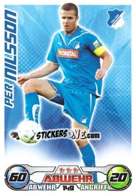 Sticker PER NILSSON - German Football Bundesliga 2009-2010. Match Attax n. 149 - Topps