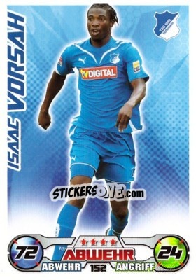 Sticker ISAAC VORSAH - German Football Bundesliga 2009-2010. Match Attax n. 152 - Topps