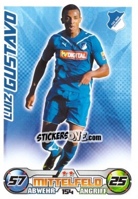 Sticker LUIZ GUSTAVO - German Football Bundesliga 2009-2010. Match Attax n. 154 - Topps