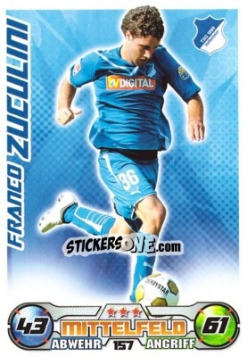 Sticker FRANCO ZUCULINI - German Football Bundesliga 2009-2010. Match Attax - Topps