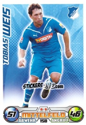 Sticker TOBIAS WEIS - German Football Bundesliga 2009-2010. Match Attax n. 158 - Topps
