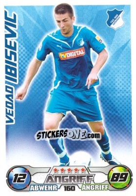 Sticker VEDAD IBISEVIC - German Football Bundesliga 2009-2010. Match Attax - Topps