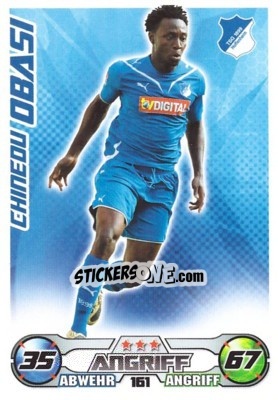 Sticker CHINEDU OBASI - German Football Bundesliga 2009-2010. Match Attax n. 161 - Topps
