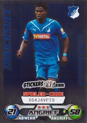 Sticker Maicosuel - German Football Bundesliga 2009-2010. Match Attax n. 162 - Topps