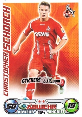 Sticker Christopher SCHORCH - German Football Bundesliga 2009-2010. Match Attax n. 164 - Topps