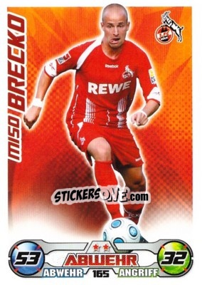 Sticker MISO BRECKO - German Football Bundesliga 2009-2010. Match Attax n. 165 - Topps