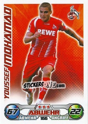 Sticker YOUSSEF MOHAMAD - German Football Bundesliga 2009-2010. Match Attax n. 166 - Topps