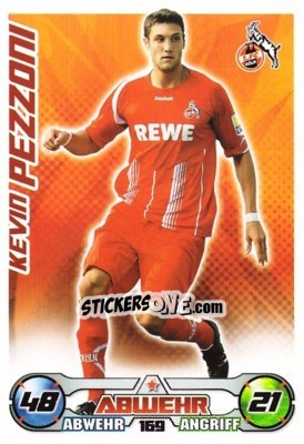 Sticker KEVIN PEZZONI - German Football Bundesliga 2009-2010. Match Attax n. 169 - Topps