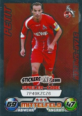 Sticker Petit - German Football Bundesliga 2009-2010. Match Attax n. 172 - Topps